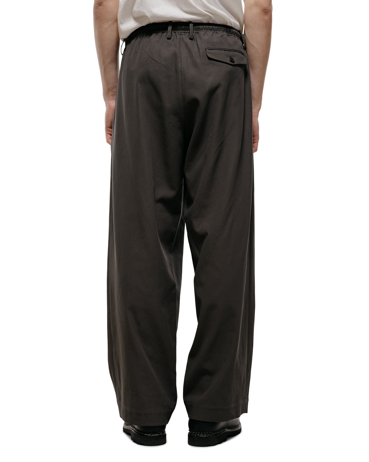 lost & found MARKAWARE MARKAWARE Triple Pleated Easy Trousers Organic Cotton Voile Yarn Twill Charcoal
