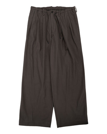 lost & found MARKAWARE MARKAWARE Triple Pleated Easy Trousers Organic Cotton Voile Yarn Twill Charcoal