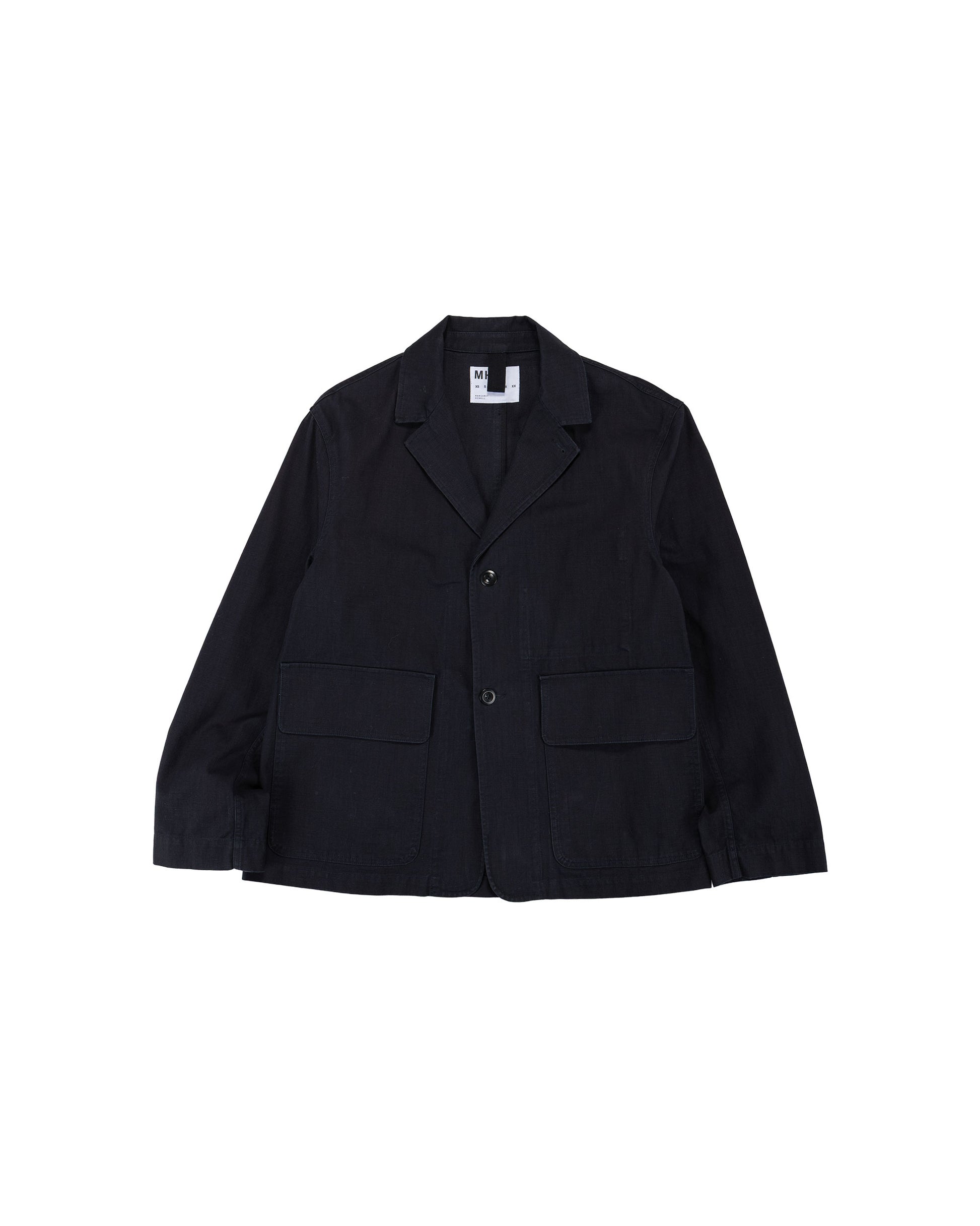 lost & found Margaret Howell MHL Flap Pocket Blazer Indigo Twill Indigo