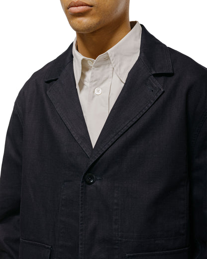 lost & found Margaret Howell MHL Flap Pocket Blazer Indigo Twill Indigo