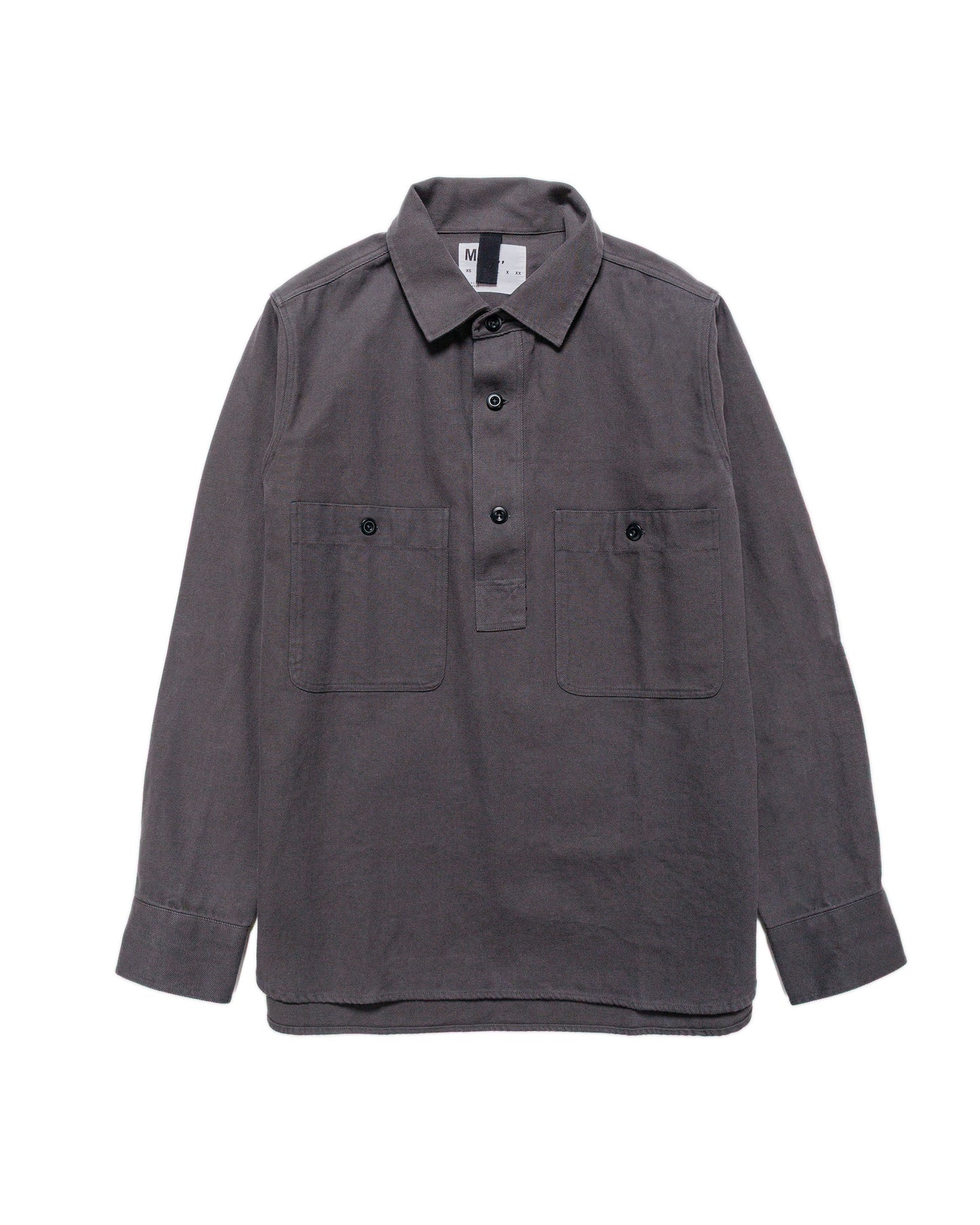 lost & found Margaret Howell MHL Overhead Shirt Cotton Wool Drill Graphite