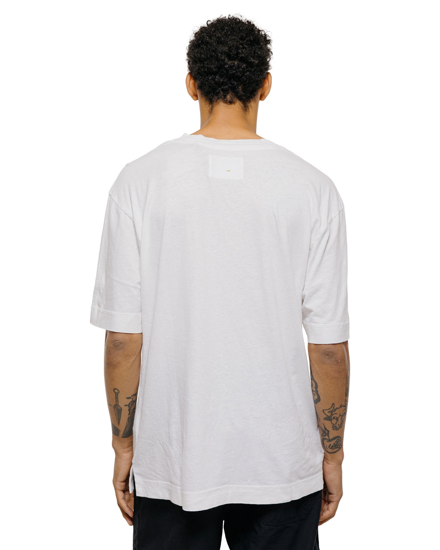 lost & found Margaret Howell MHL Simple T-Shirt Organic Cotton Linen Jersey White