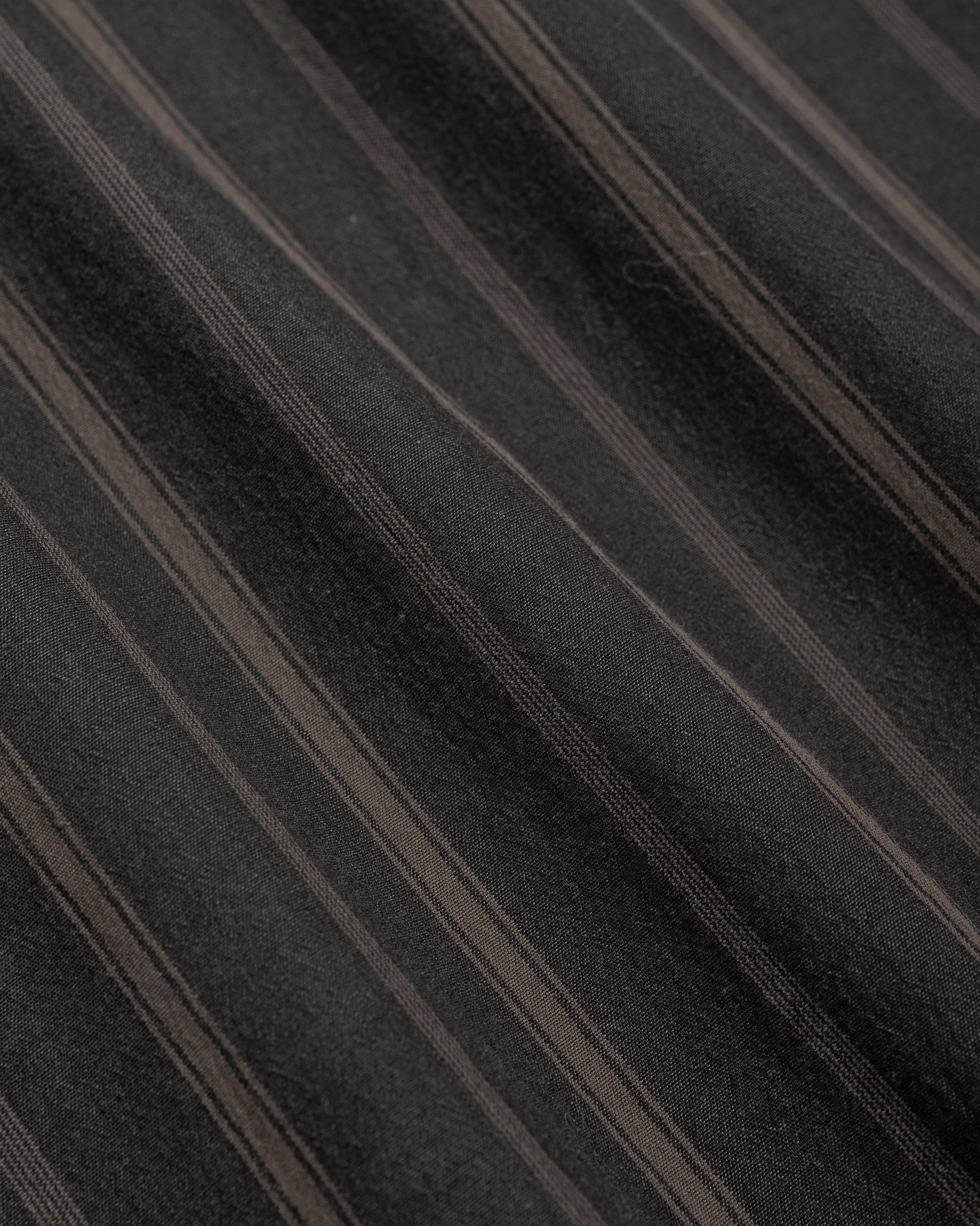 lost & found Margaret Howell MHL Basic Shirt Bold Stripe Cotton Off Black/Khaki