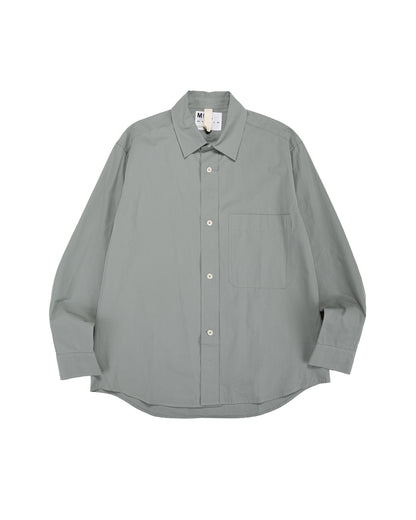 lost & found Margaret Howell MHL Basic Shirt Compact Cotton Poplin Fog