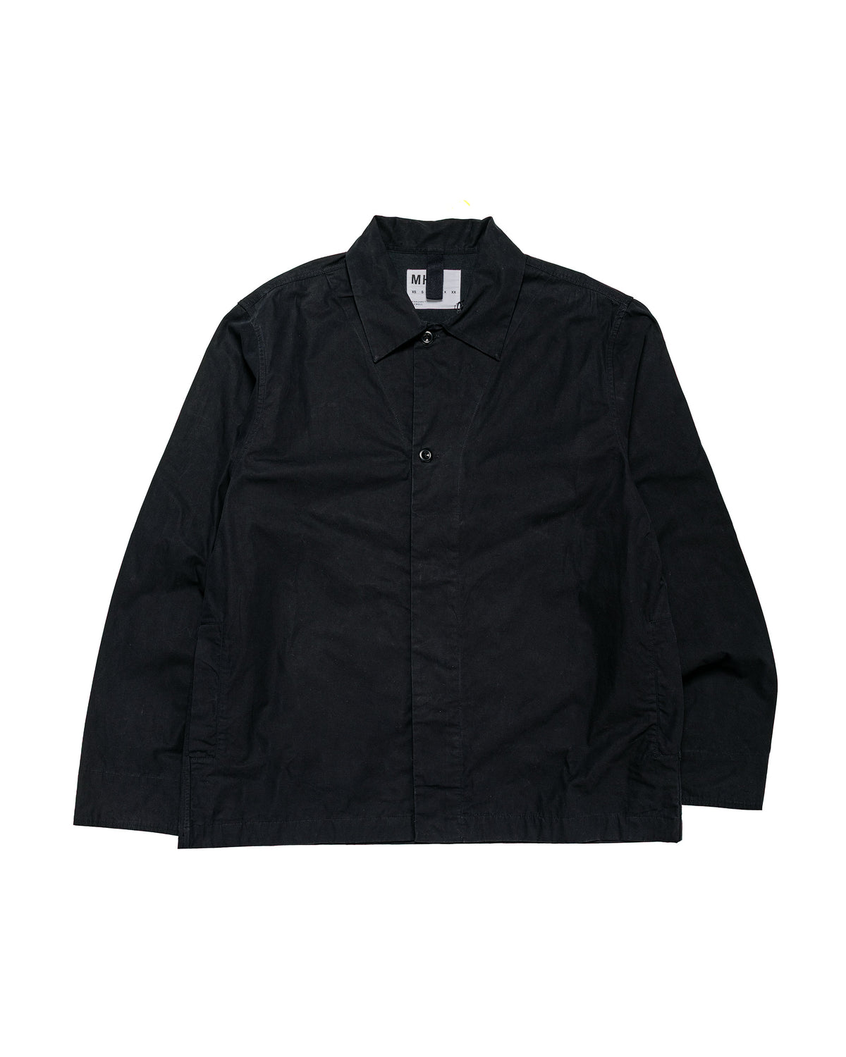 MHL Boxy Overshirt Crisp Cotton Poplin Black