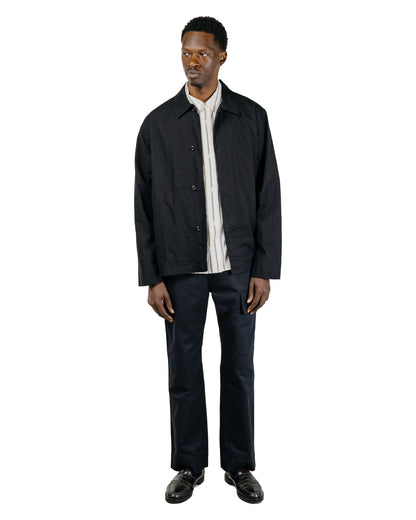 MHL Boxy Overshirt Crisp Cotton Poplin Black
