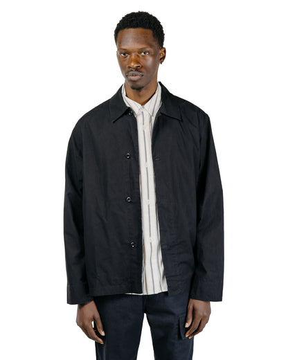 MHL Boxy Overshirt Crisp Cotton Poplin Black