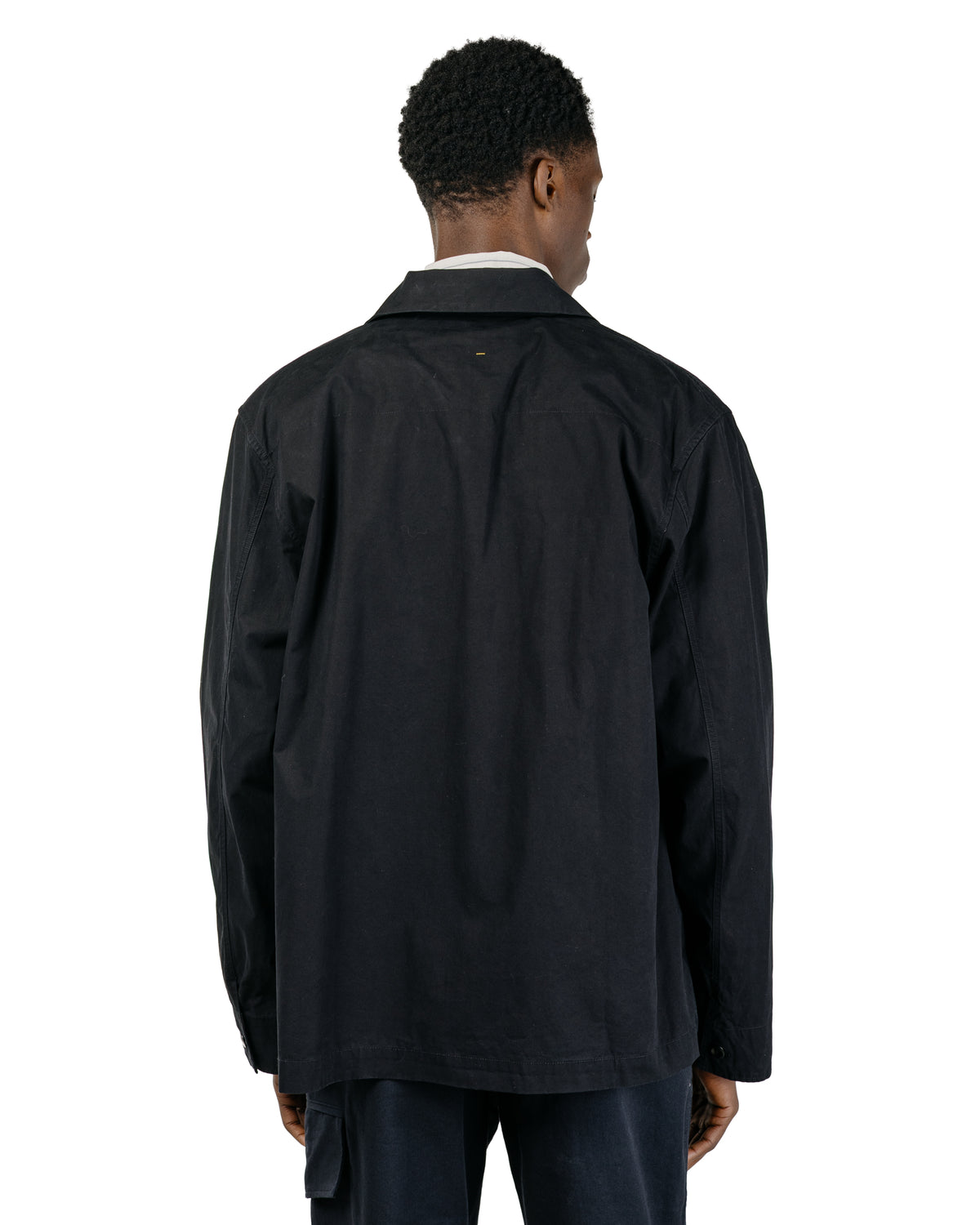 MHL Boxy Overshirt Crisp Cotton Poplin Black