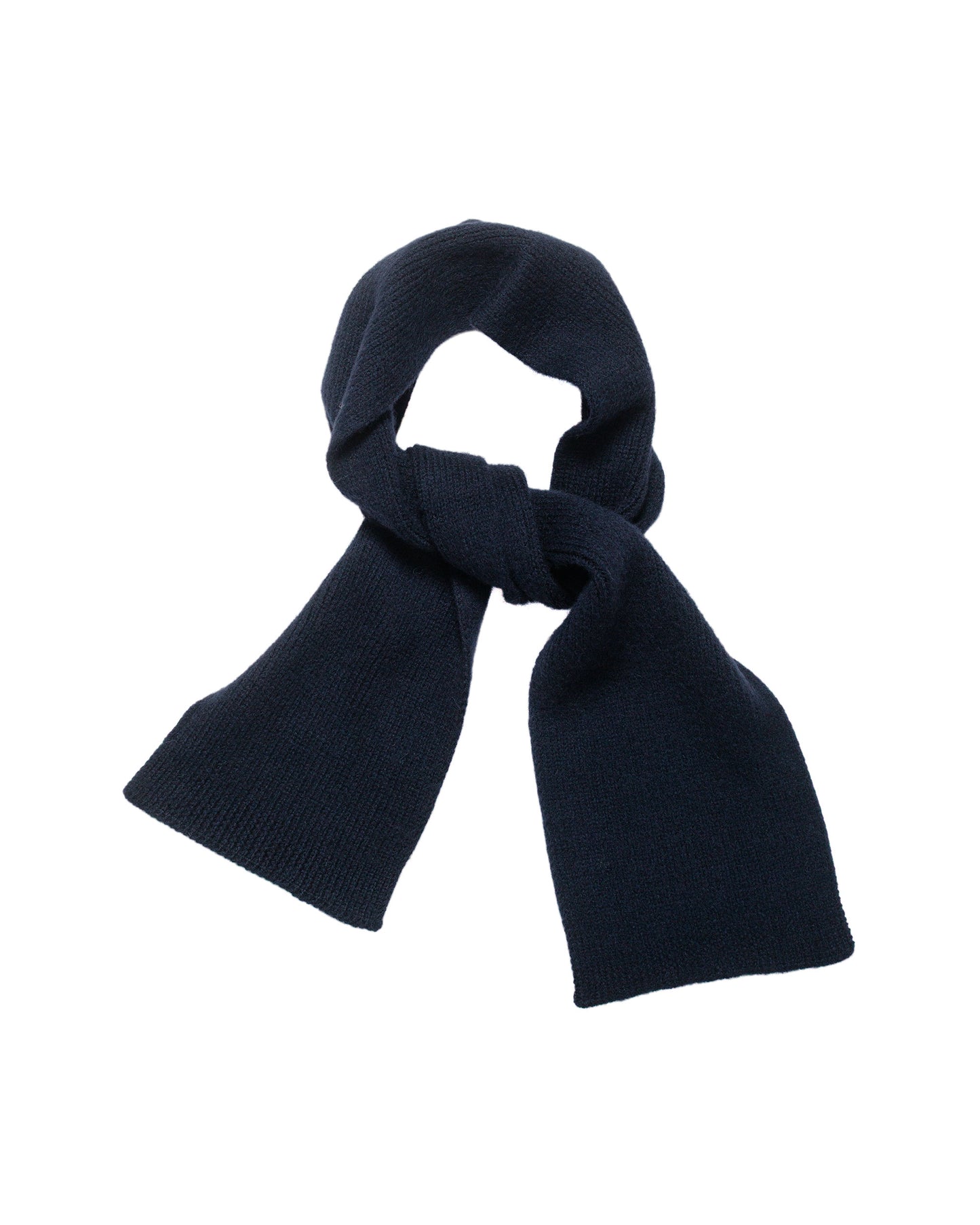 lost & found Margaret Howell MHL Brushed Scarf Soft Shetland Wool Dark Navy