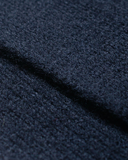 lost & found Margaret Howell MHL Brushed Scarf Soft Shetland Wool Dark Navy