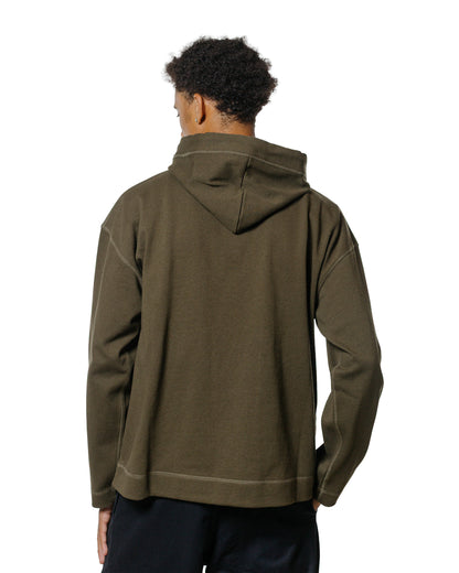 lost & found Margaret Howell MHL Button Hoodie Open End Jersey Seaweed
