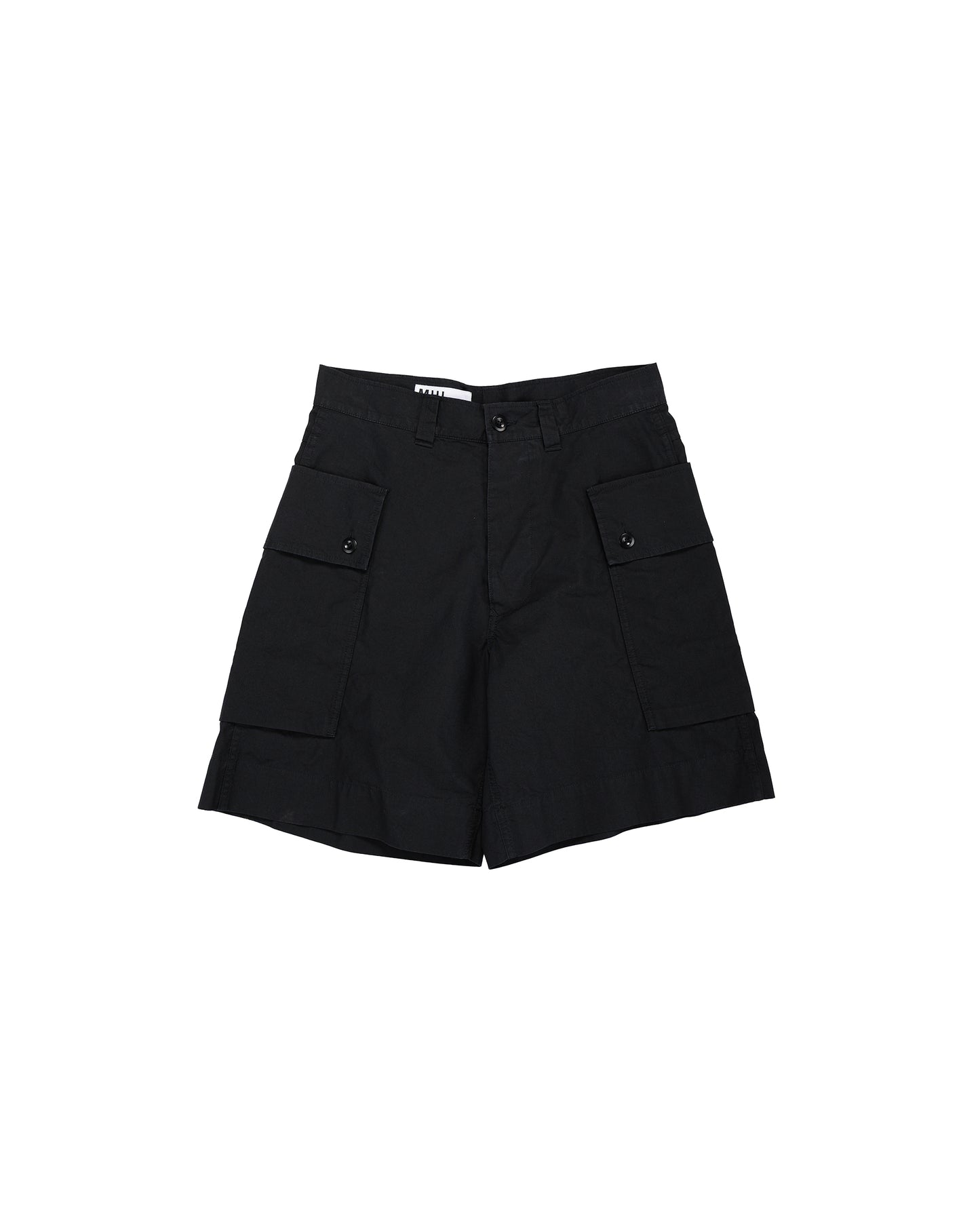 lost & found Margaret Howell MHL Cargo Pocket Shorts Cotton Nylon Poplin Black