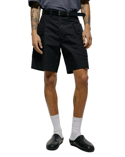 lost & found Margaret Howell MHL Cargo Pocket Shorts Cotton Nylon Poplin Black