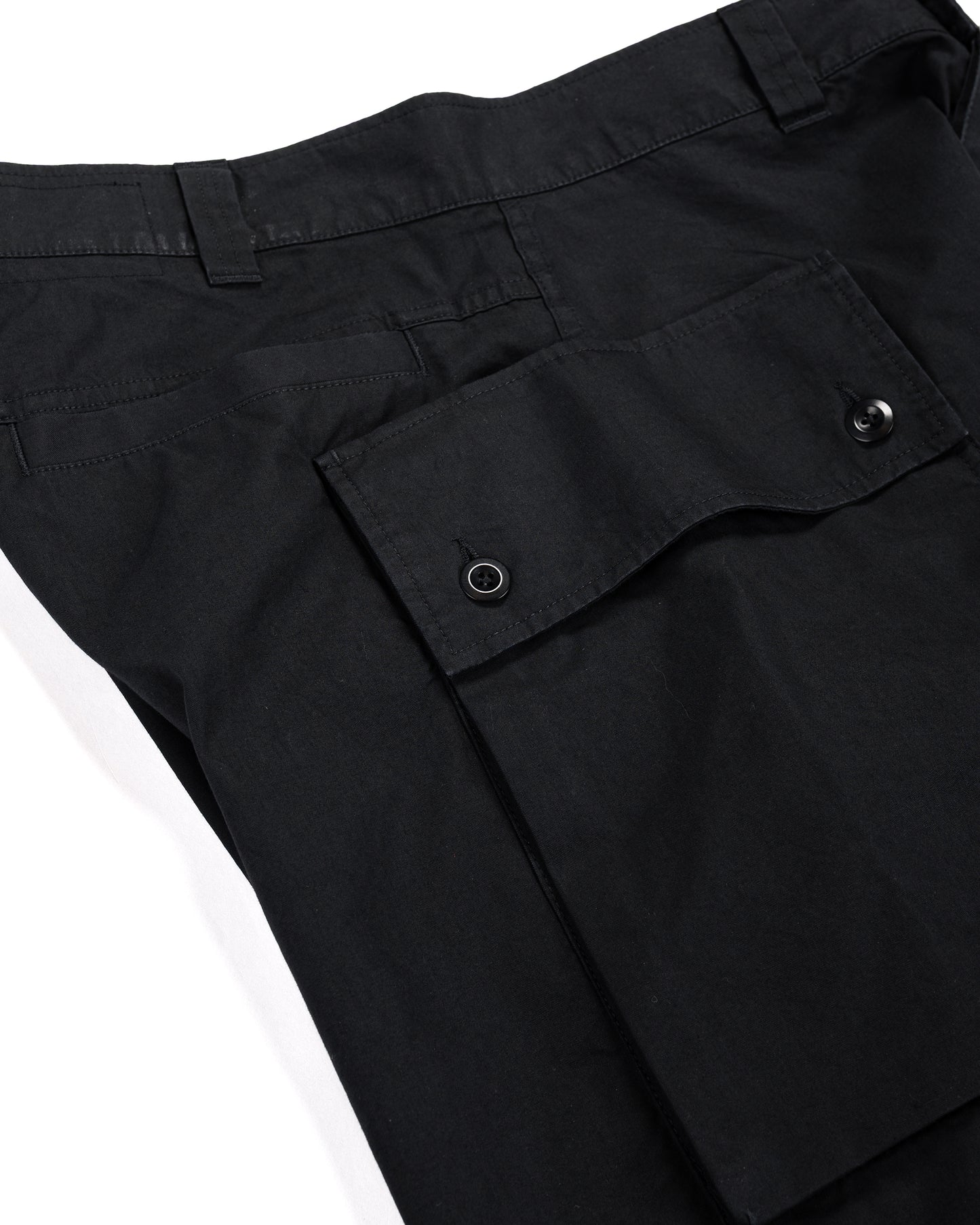 lost & found Margaret Howell MHL Cargo Pocket Shorts Cotton Nylon Poplin Black