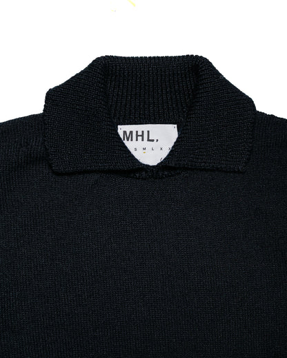 MHL Chunky Collared Sweater Virgin Wool Black