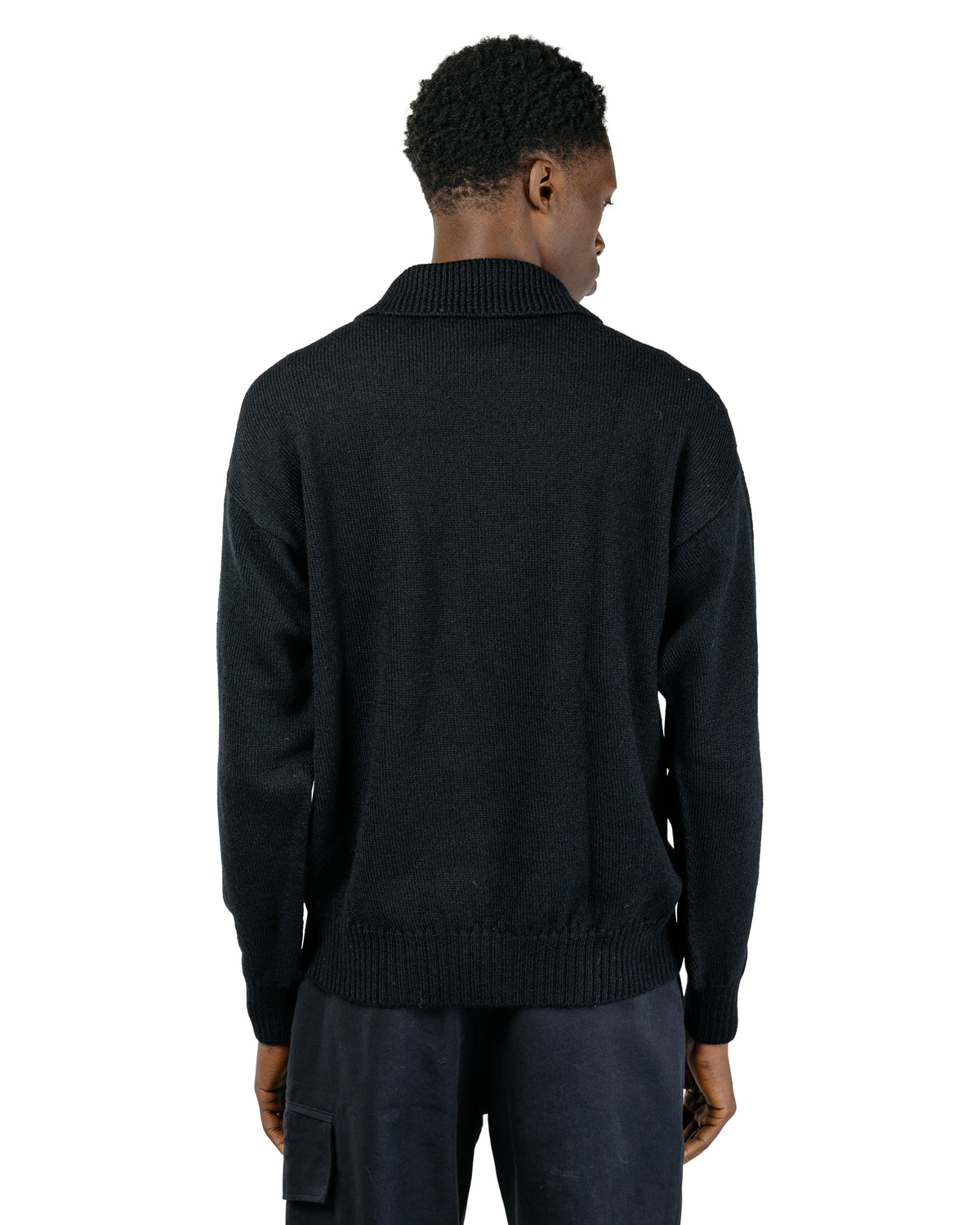 MHL Chunky Collared Sweater Virgin Wool Black