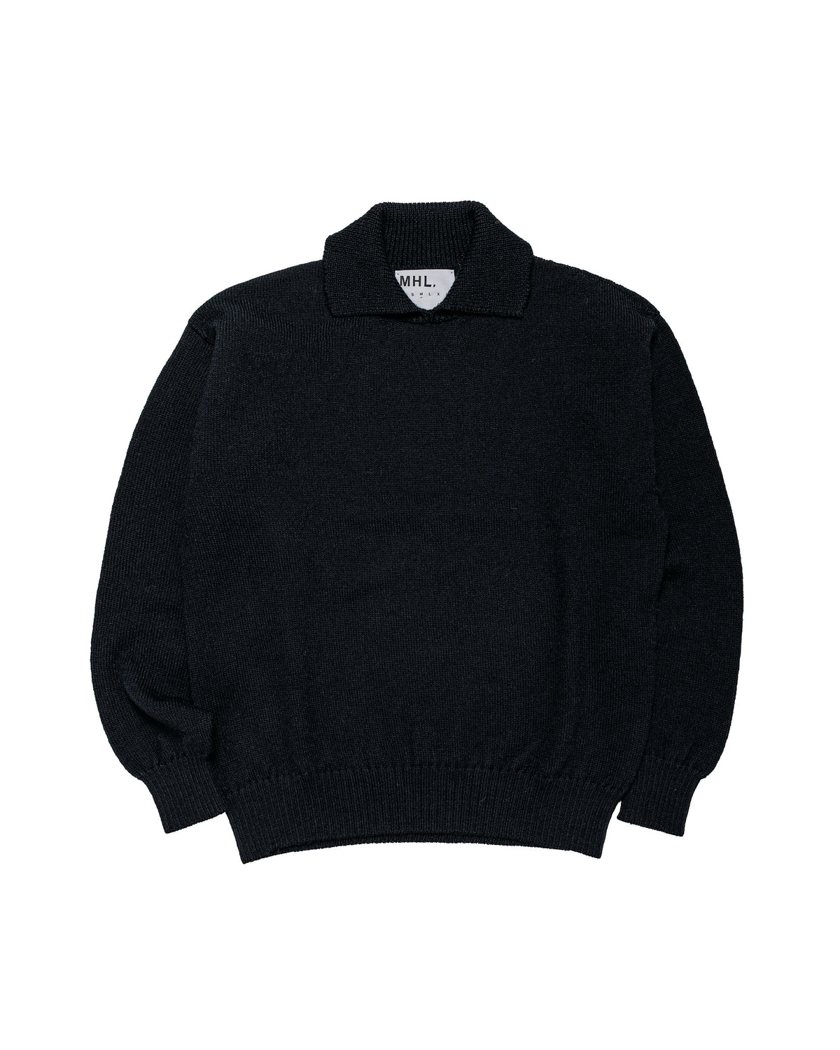 MHL Chunky Collared Sweater Virgin Wool Black