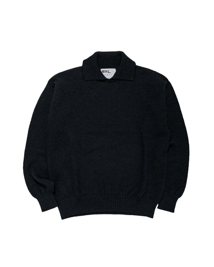 MHL Chunky Collared Sweater Virgin Wool Black
