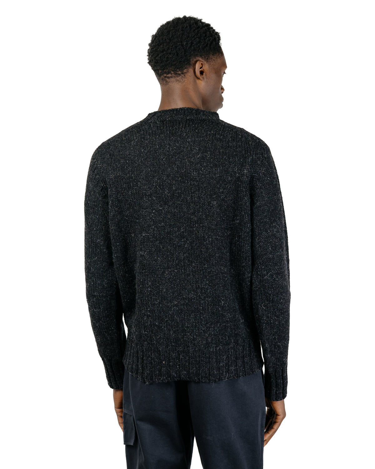 MHL Chunky Seamless Crew Neck Rustic Wool Pewter