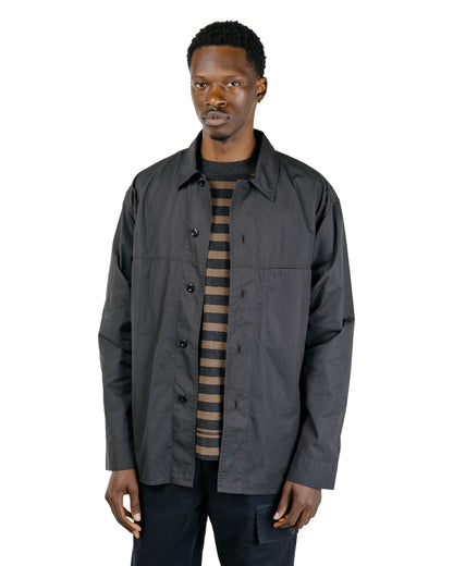 MHL Front Yoke Shirt Compact Cotton Poplin Asphalt