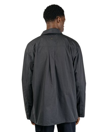 MHL Front Yoke Shirt Compact Cotton Poplin Asphalt