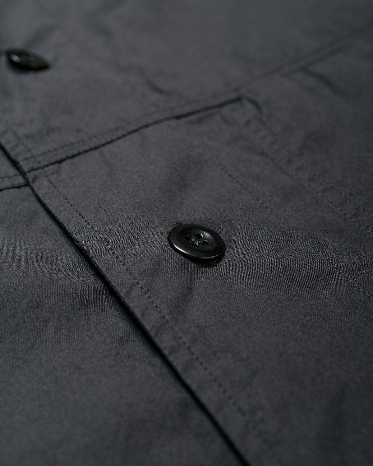 MHL Front Yoke Shirt Compact Cotton Poplin Asphalt