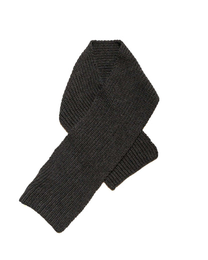 lost & found Margaret Howell MHL Heavy Rib Scarf British Wool Graphite