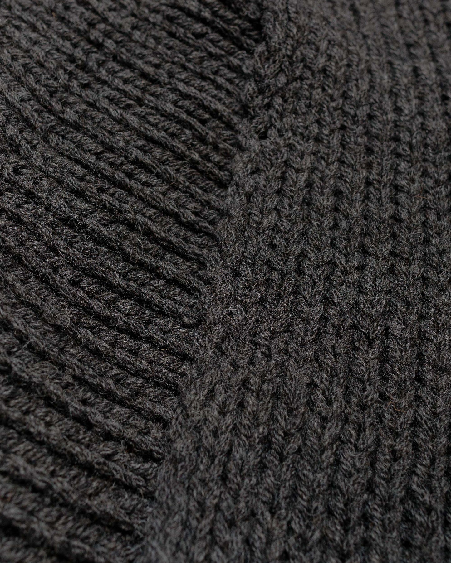 lost & found Margaret Howell MHL Heavy Rib Scarf British Wool Graphite