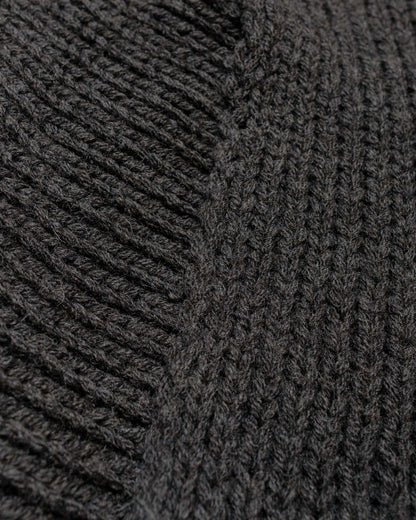 lost & found Margaret Howell MHL Heavy Rib Scarf British Wool Graphite