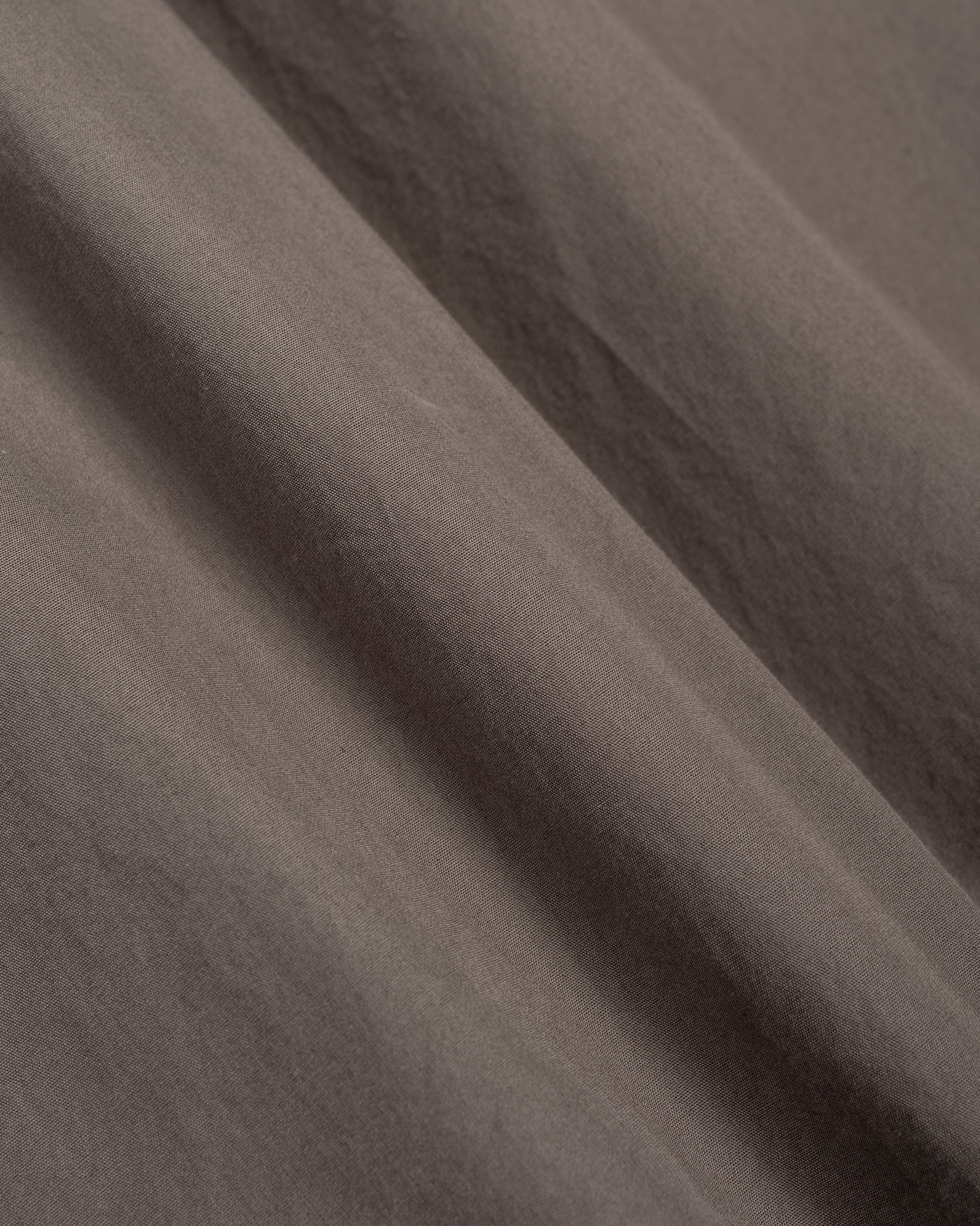 lost & found Margaret Howell MHL Offset Placket Polo Washed Cotton Poplin Mole