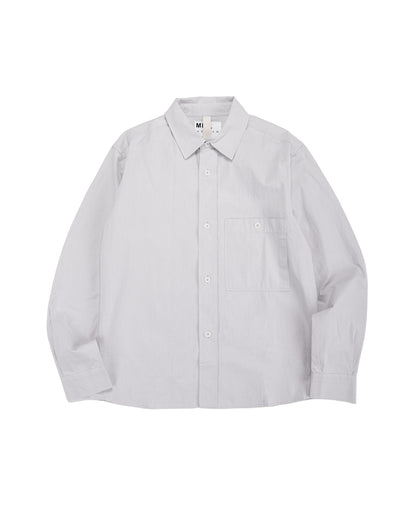lost & found Margaret Howell MHL Overall Shirt Plainweave Cotton Canvas Pebble