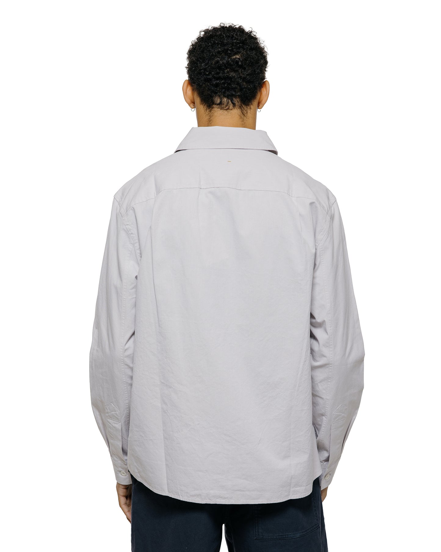 lost & found Margaret Howell MHL Overall Shirt Plainweave Cotton Canvas Pebble