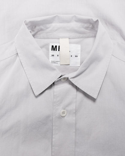 lost & found Margaret Howell MHL Overall Shirt Plainweave Cotton Canvas Pebble