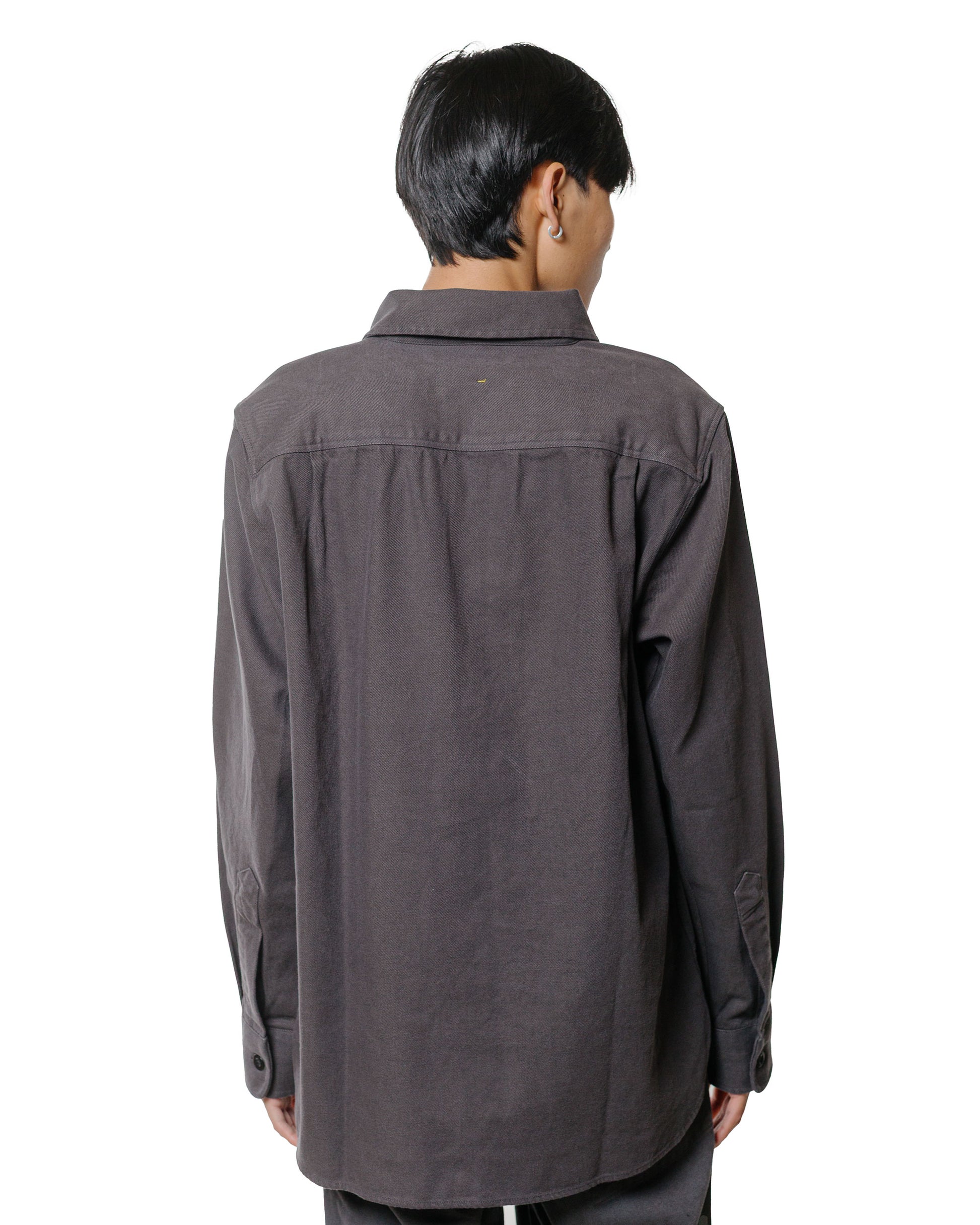 lost & found Margaret Howell MHL Overhead Shirt Cotton Wool Drill Graphite
