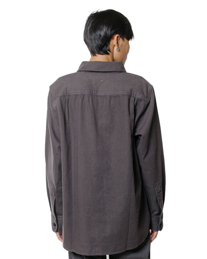 lost & found Margaret Howell MHL Overhead Shirt Cotton Wool Drill Graphite