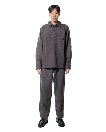 lost & found Margaret Howell MHL Overhead Shirt Cotton Wool Drill Graphite