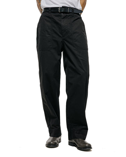 lost & found Margaret Howell MHL Patch Pocket Utility Trousers Matte Cotton Twill Black