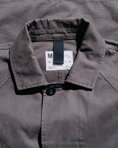 lost & found Margaret Howell MHL Raglan Jacket Plain Cotton Drill Ebony