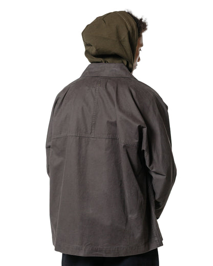 lost & found Margaret Howell MHL Raglan Jacket Plain Cotton Drill Ebony