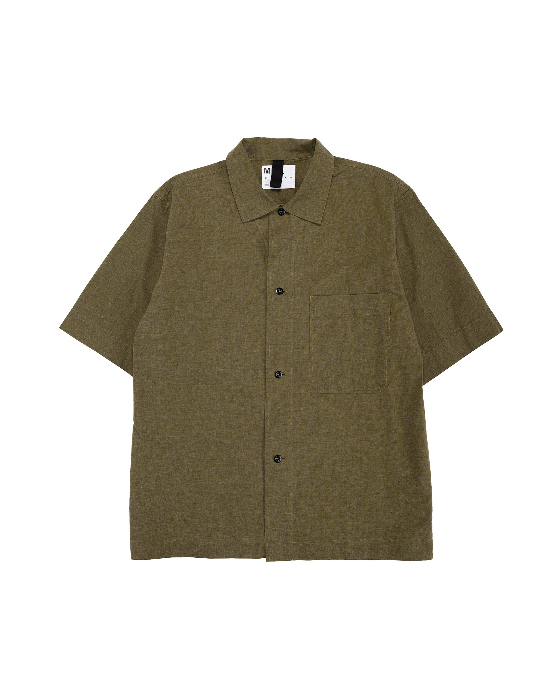 lost & found Margaret Howell MHL S/S PJ Shirt Dry Cotton End On End Moss