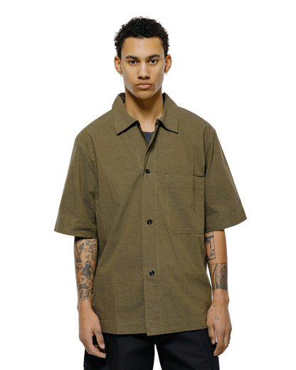 lost & found Margaret Howell MHL S/S PJ Shirt Dry Cotton End On End Moss