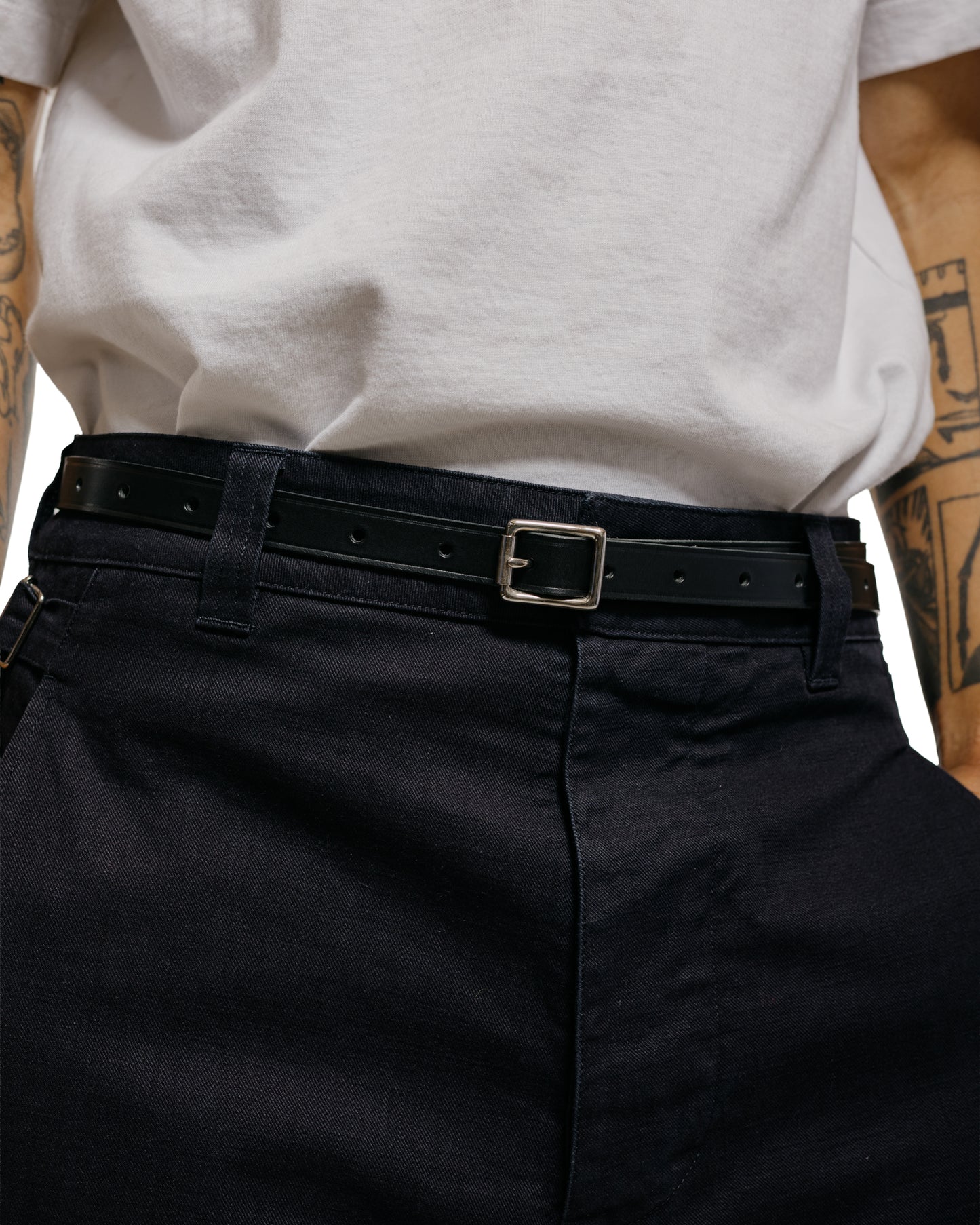 lost & found Margaret Howell MHL Scout Belt Leather Black