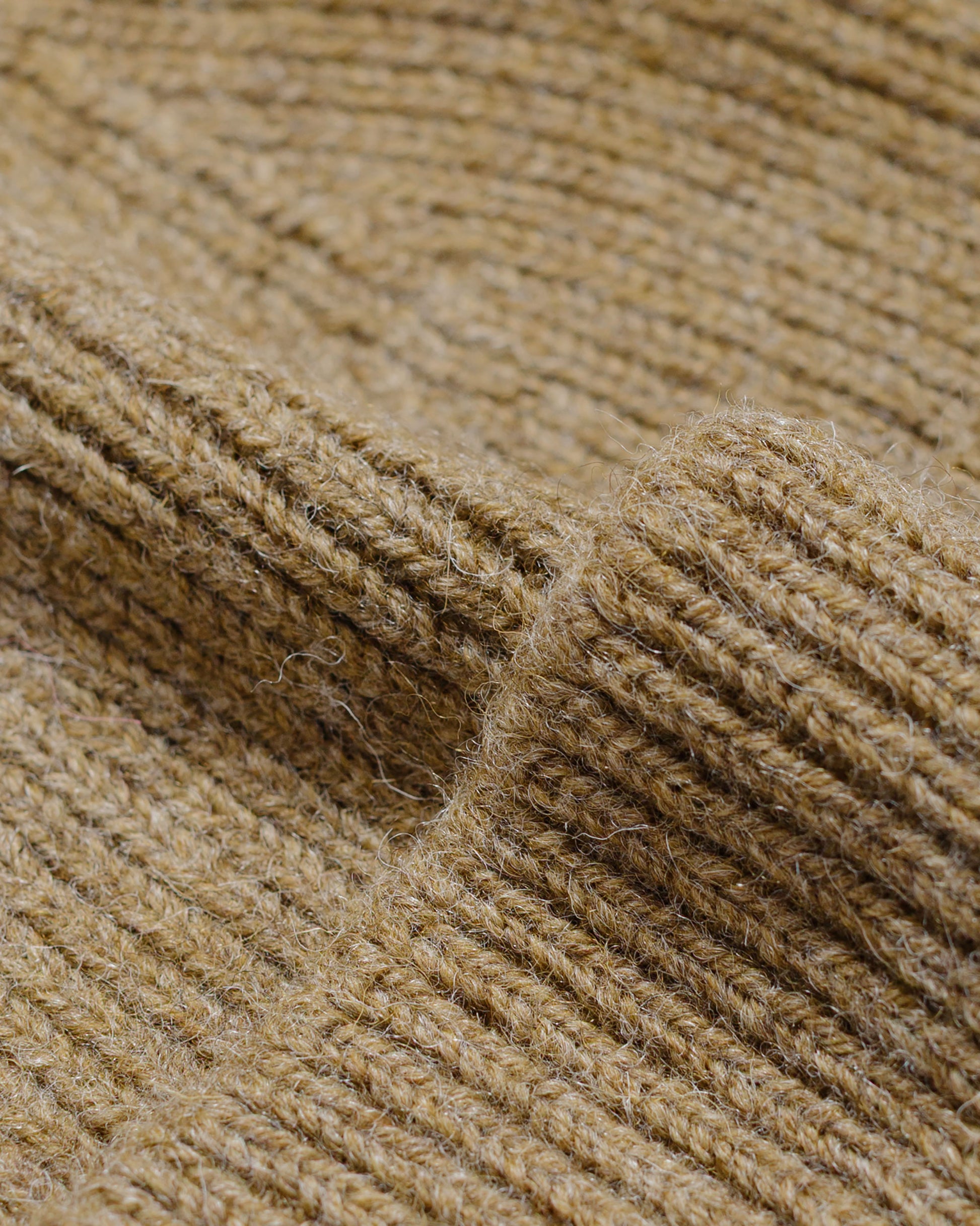 lost & found Margaret Howell MHL Simple Ribbed Beanie British Wool Olive