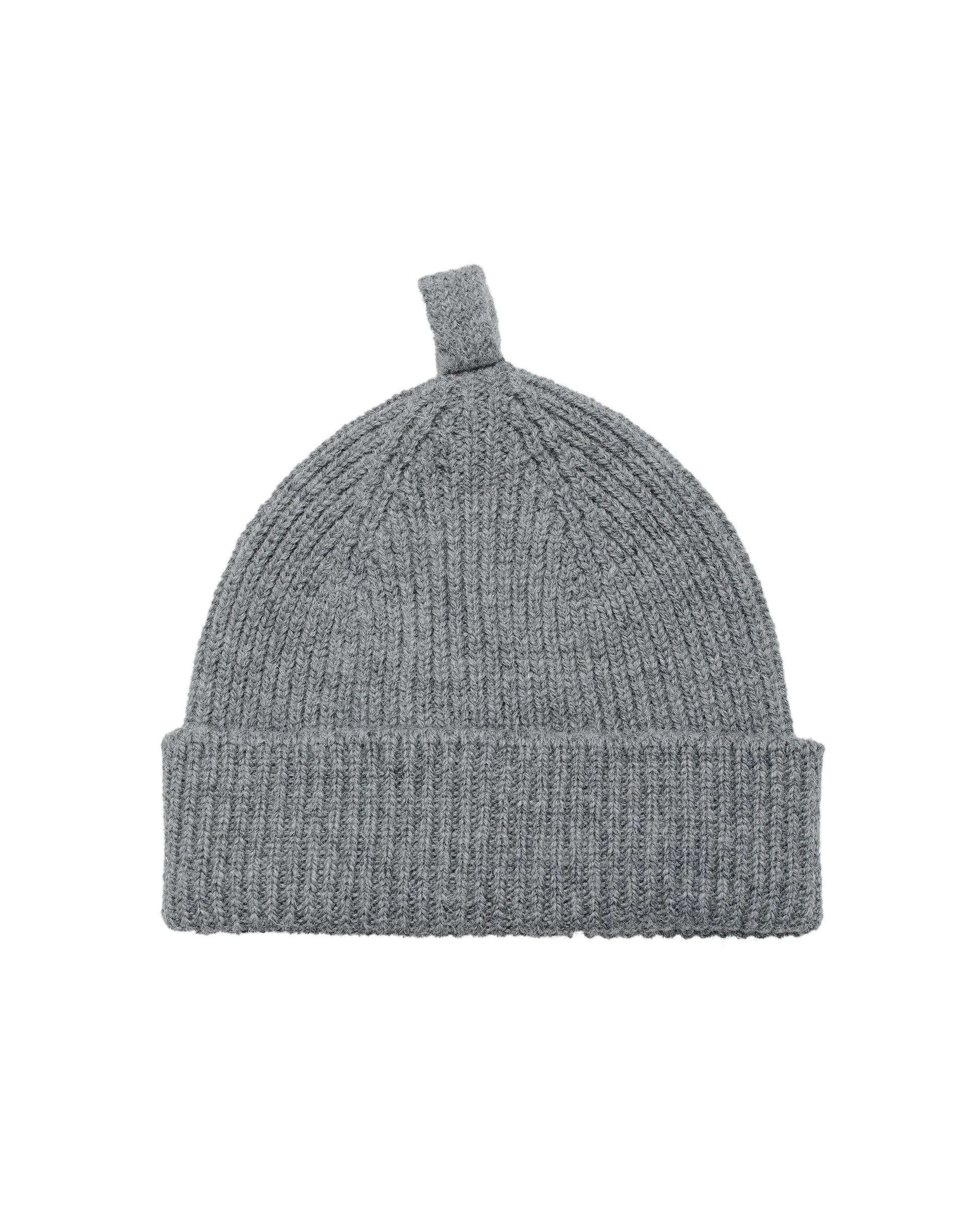 lost & found Margaret Howell MHL Simple Ribbed Beanie British Wool School Grey