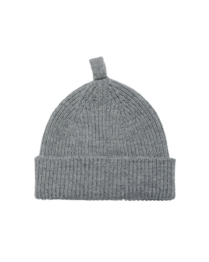 lost & found Margaret Howell MHL Simple Ribbed Beanie British Wool School Grey