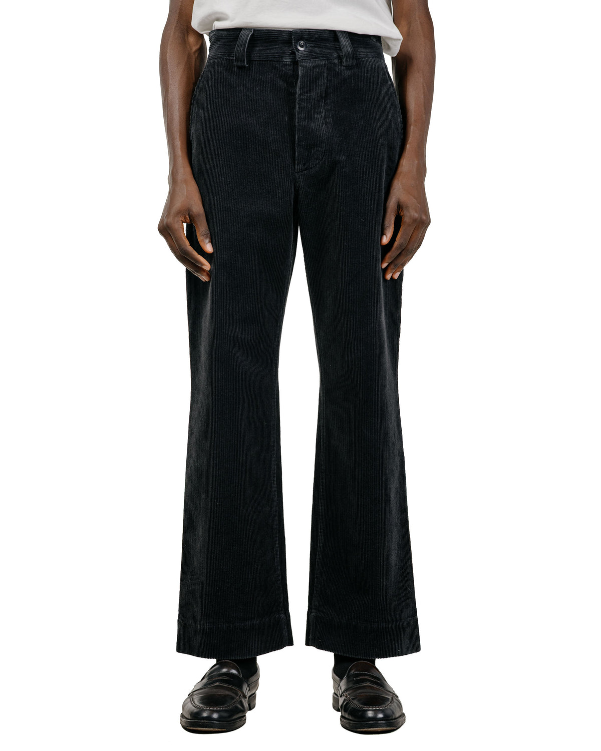 MHL Simple Trousers 8 Wale Cotton Corduroy Slate