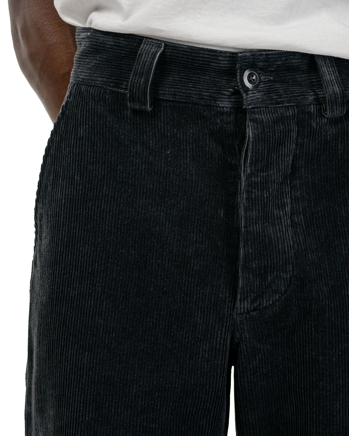 MHL Simple Trousers 8 Wale Cotton Corduroy Slate