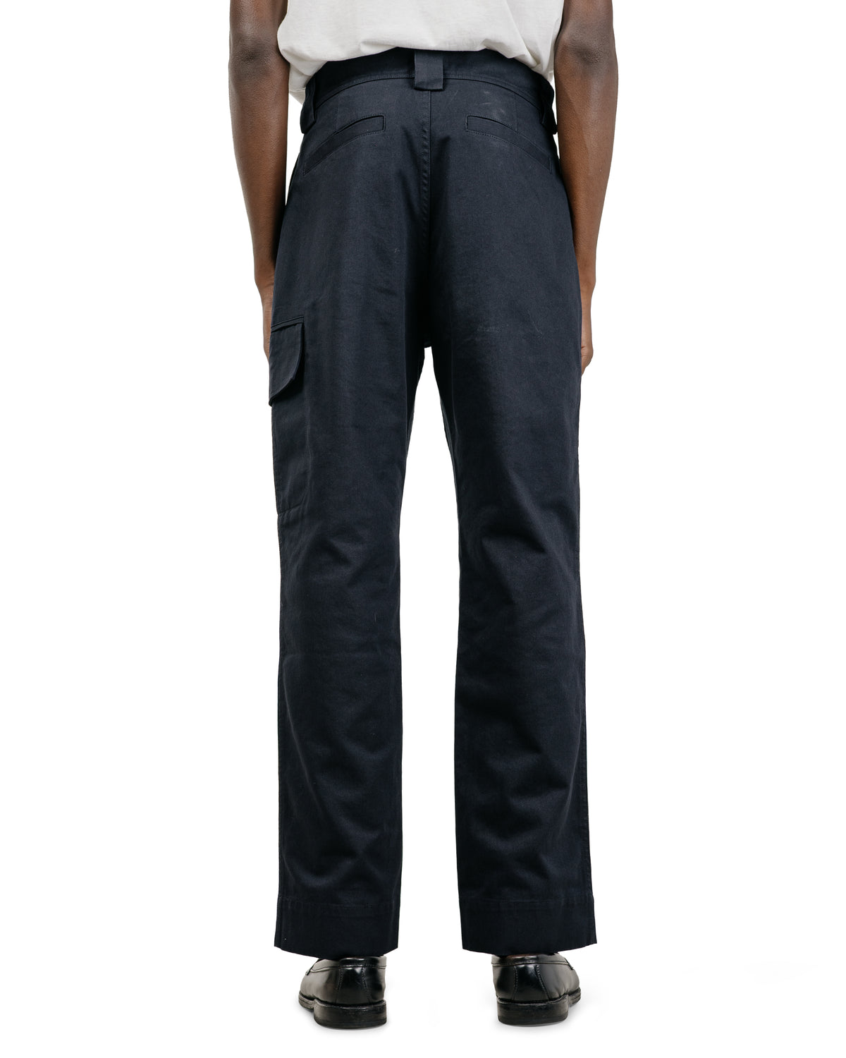 MHL Single Cargo Pocket Trousers Soft Cotton Drill Ink