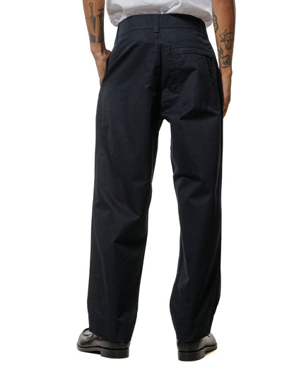 lost & found Margaret Howell MHL Stitch Pleat Trouser Compact Cotton Canvas Black