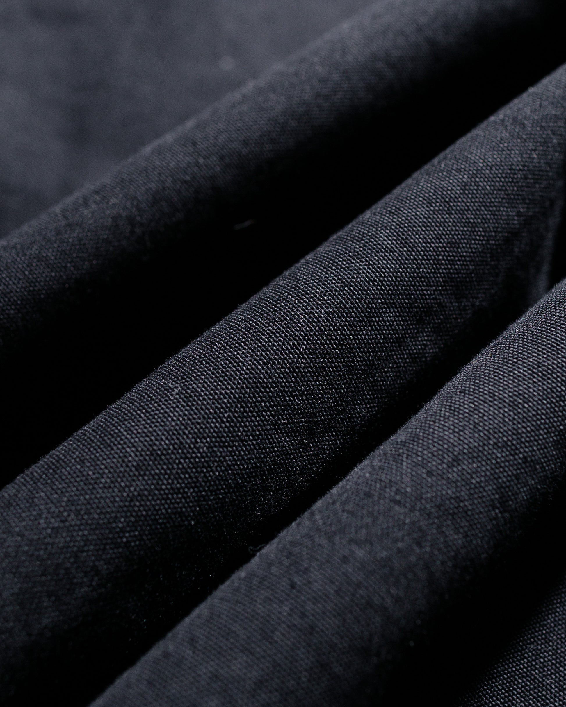 lost & found Margaret Howell MHL Stitch Pleat Trouser Compact Cotton Canvas Black